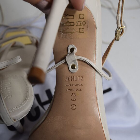 Schutz / Vikki Lace-Up High-Heel Sandals, size 8 - Picture 6 of 6